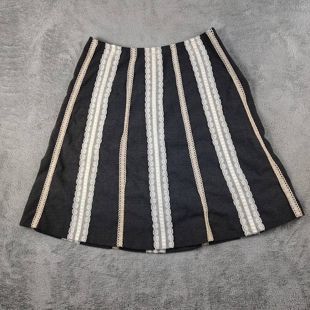 Vintage‎ Trinity A Line Skirt With Lace Details Midi Cottagecore Modest Medium